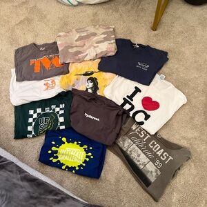 t shirt bundle - all small and medium plus one xl nightshirt shirt (i heart dc)